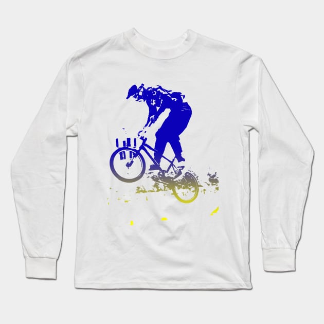 bmx Long Sleeve T-Shirt by rickylabellevie